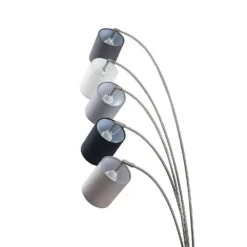 Abiram Lámpara De Pie Grey/Black/White - Lindby -Mejor Iluminación Tienda 42519117327645