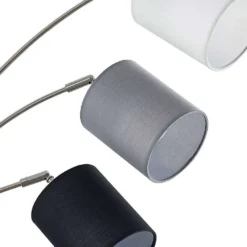 Abiram Lámpara De Pie Grey/Black/White - Lindby -Mejor Iluminación Tienda 42519117327646