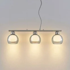 Kaiya 3 Lámpara Colgante L14 Nickel - Lucande -Mejor Iluminación Tienda 4251911738087 4