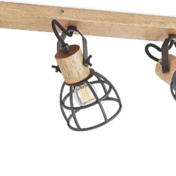 Flintos 5 Lámpara De Techo Wood/Black - Lindby -Mejor Iluminación Tienda 4251911749496 6