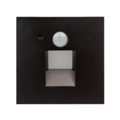 Neru Square LED Luz De Pared Empotrada W/Sensor Black - Arcchio