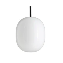 Super-Egg 300 Lámpara Colgante Ópalo/Cable Negro - Piet Hein