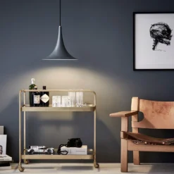 Trion 35 P1 Lámpara Colgante Latón/Gris Tormenta - Darø -Mejor Iluminación Tienda 5709349024245 Trion 35 P1 Pendel MessingStorm Gr2