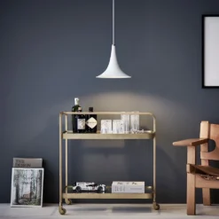 Trion 45 P1 Lámpara Colgante Latón/Blanco - Darø -Mejor Iluminación Tienda 5709349024269 Trion 45 P1 Pendel MessingHvid D2