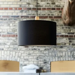 Paso Wood 50 P1 Lámpara Colgante Roble/Negro Con Cable Negro - Darø -Mejor Iluminación Tienda 5709349025075 pasowood50p1 4