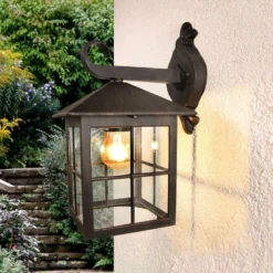 Ida Aplique De Pared Exterior Rust - Lindby -Mejor Iluminación Tienda 62911057052885