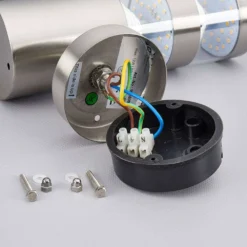 Lanea Aplique De Pared Exterior Steel - Lindby -Mejor Iluminación Tienda 62911065504368