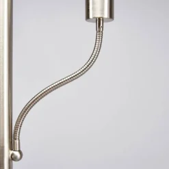 Elaina Lámpara De Pie Nickel/White - Lindby -Mejor Iluminación Tienda 62911065525224