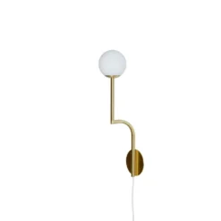 Mobil 46 Aplique De Pared Brass/Opal - Pholc